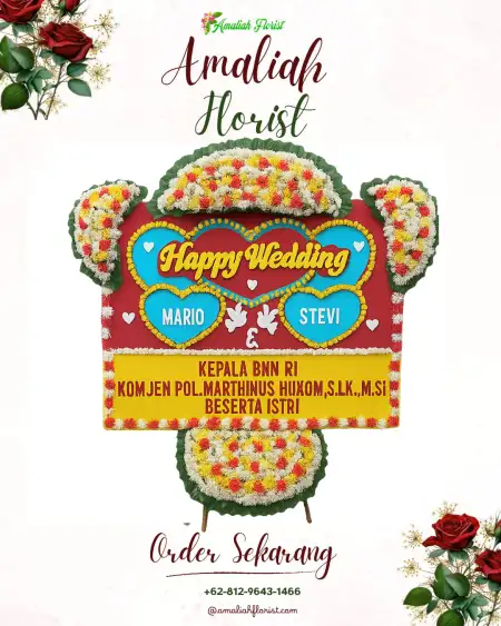 Papan Bunga Pernikahan Cipelang